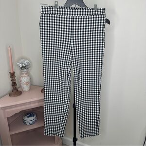 Talbots Gingham Black and White Checkered Pants size 2